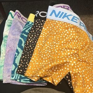 Nike Pro Shorts 5 Pairs Bundle (sizes are kids L)